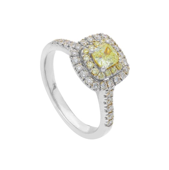 Anello Babila Milano Donna in Oro bianco Diamante Yellow 0.74 Ct 253450 - 253450